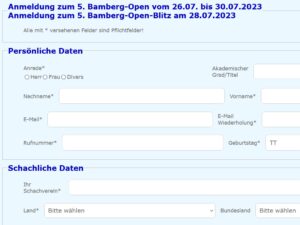 Anmeldeformular für das 5. Bamberg-Open 2023