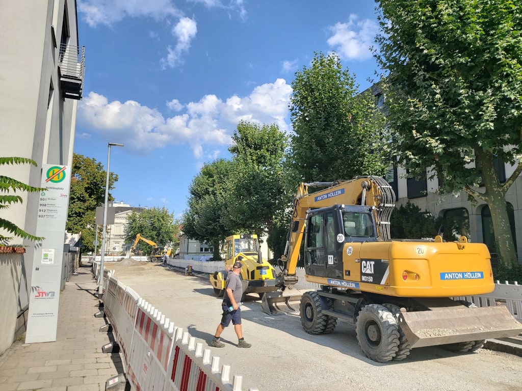 Bauarbeiten in der Richard-Wagner-Straße